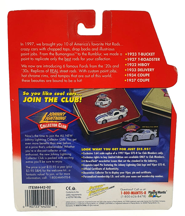 Johnny Lightning 1/64 Scale 442-02 Hot Rods 1933 Delivery - Met. Red