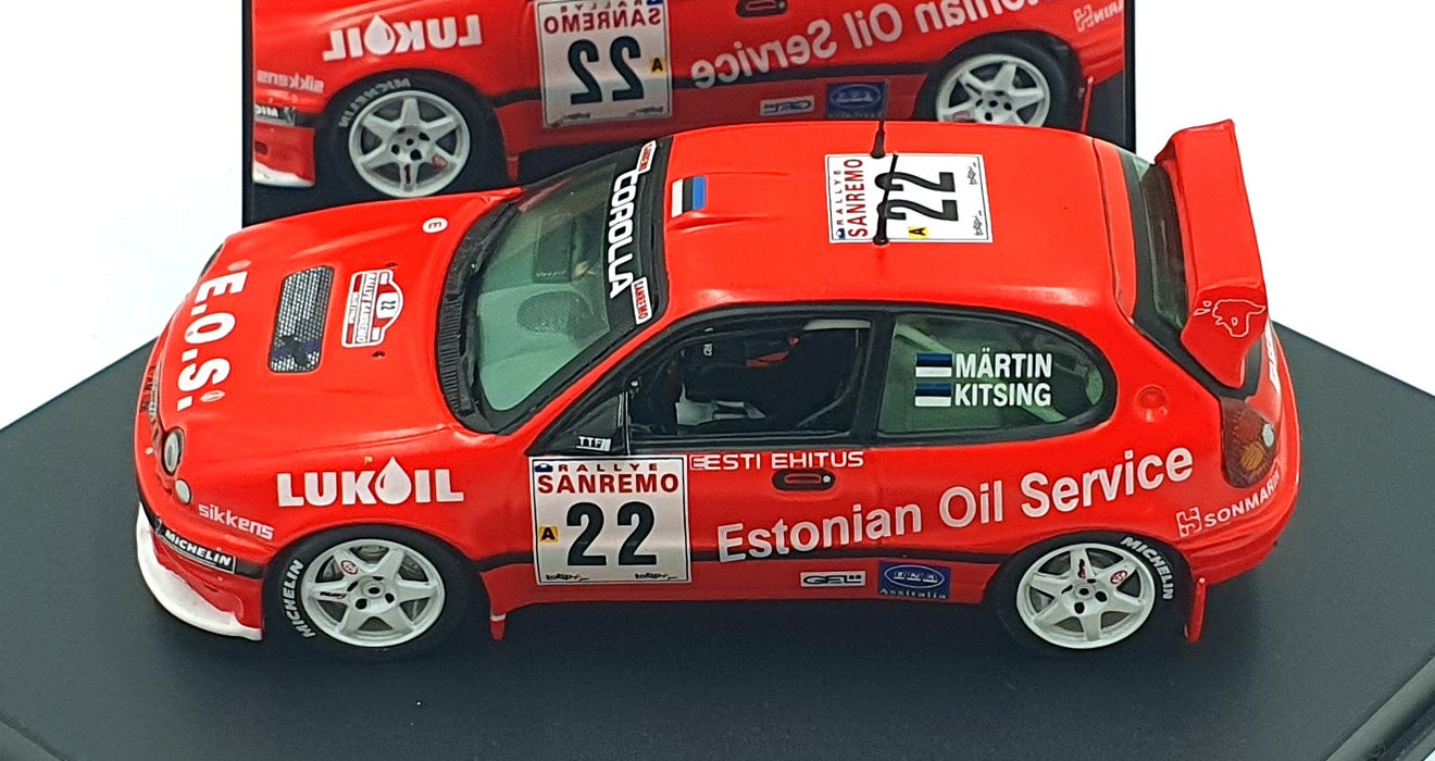 Skid 1/43 Scale SKM103 - Toyota Corolla WRC "EOS" #22 Sanremo Rally 1999