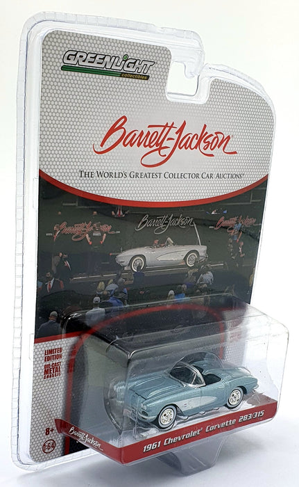 Greenlight 1/64 Scale 37230-A - 1961 Chevrolet Corvette 283/315 -  Met. Lt Blue