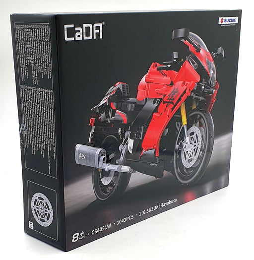 CADA C64051W 1/6 Scale 1043 pcs - Suzuki Hayabusa Motorbike Unbuilt - Red