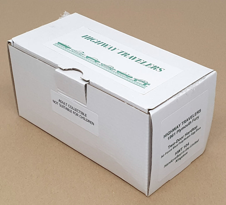 Highway Travellers 1/43 Scale HWT104 - 1961 Plymouth Fury 2Dr. Hardtop