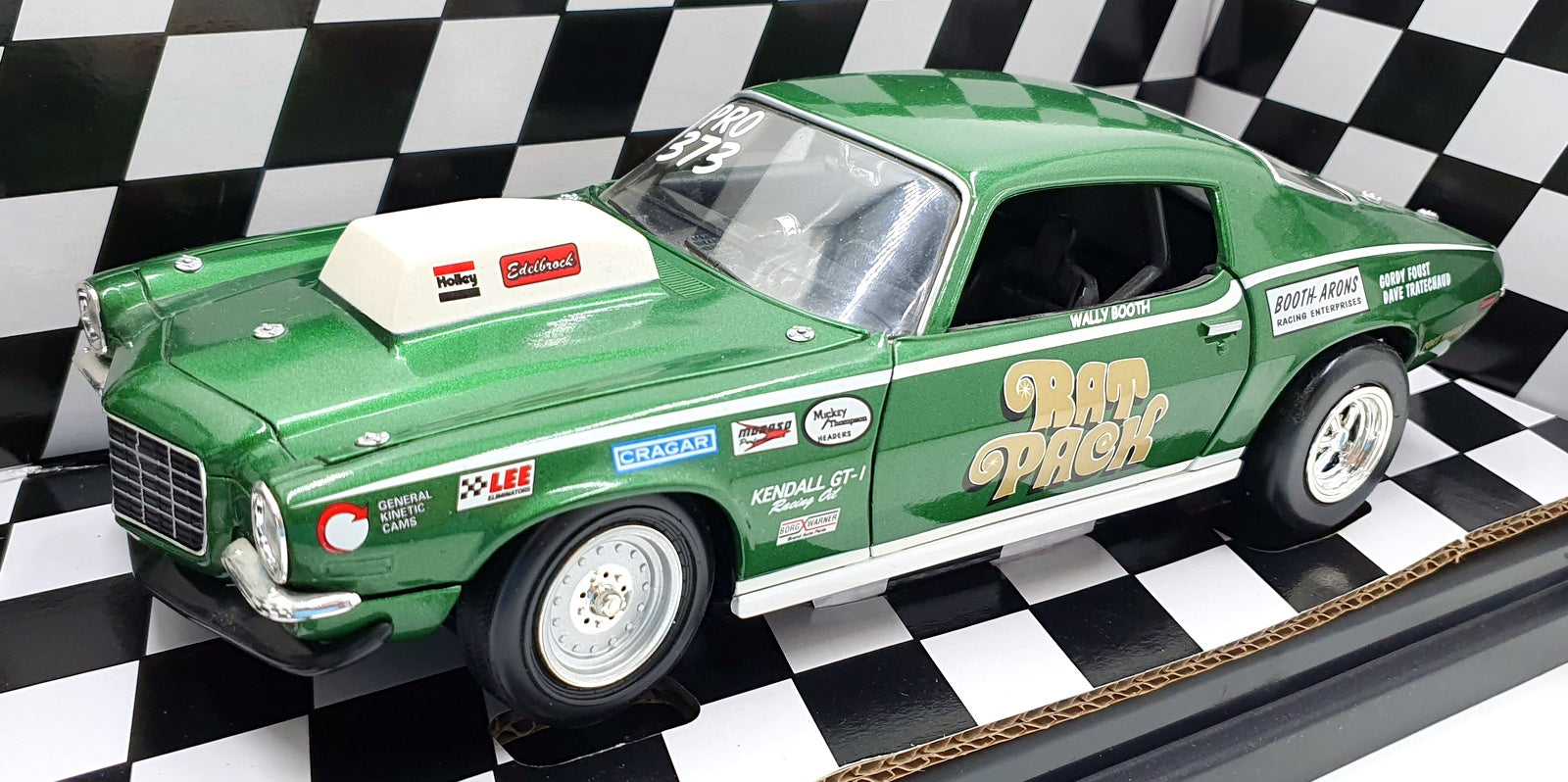 Ertl 1/18 Scale Diecast 29247P - 1971 Pro Stock Camaro Rat Pack Wally Booth