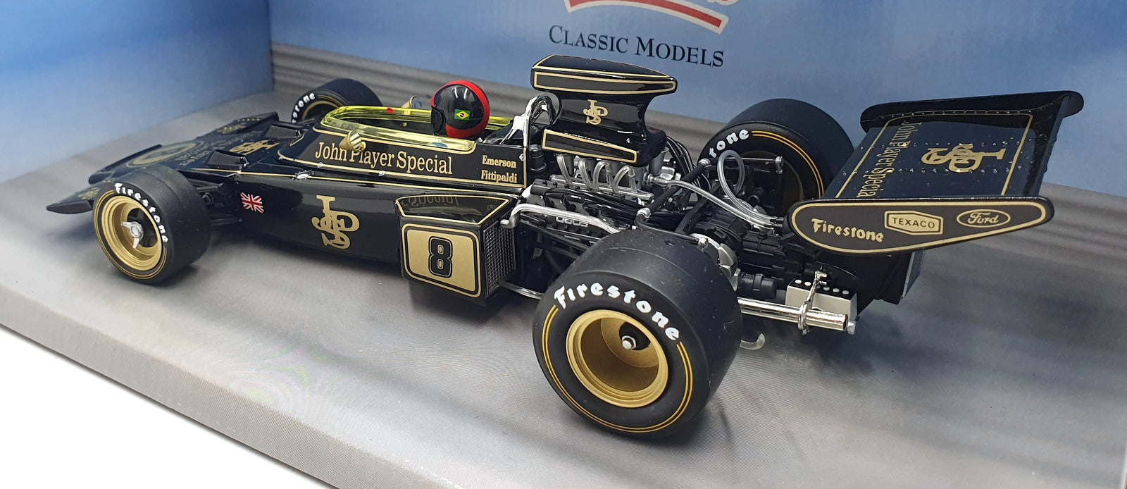 Quartzo 1/18 Scale Diecast Q9007 - Lotus 72D JPS Winner British GP 72 Fittipaldi
