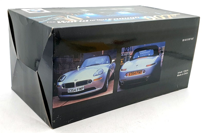 Kyosho 1/18 Scale Diecast 80 43 0 007 667 BMW Z8 James Bond 007 TWINE Silver