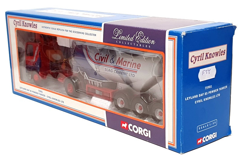 Corgi 1/50 Scale 75901 - Leyland DAF 85 Powder Tanker - Cyril Knowles Ltd.