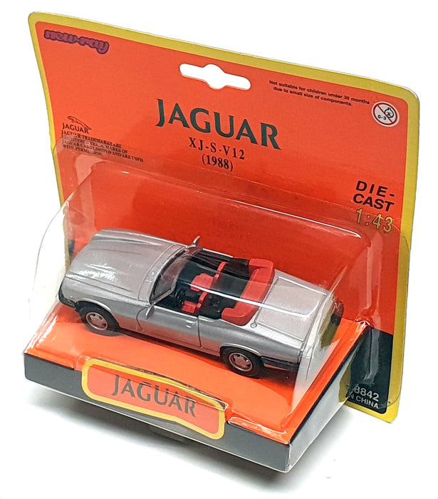 NewRay 1/43 Scale 48842 - 1988 Jaguar XJ-S V12 Open Top - Silver