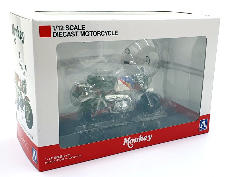 Aoshima 1/12 Scale 11170-3900 - Honda Monkey Motorcycle - Red/White/Blue