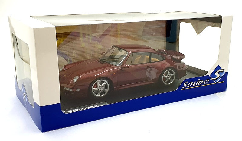Solido 1/18 Scale S1810102 - 1997 Porsche 911 (993) Turbo - Arena Red