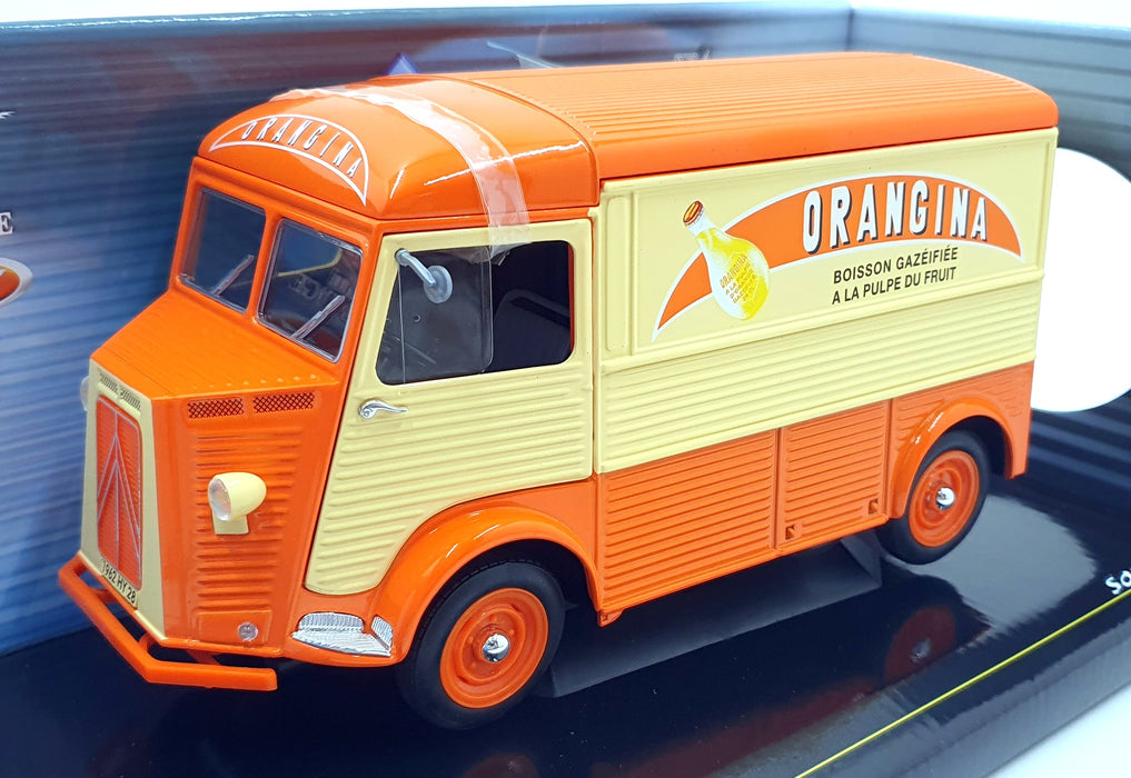 Solido 1/18 Scale Diecast 8409.02 - Citroen HY Orangina 1962 - Orange/Cream