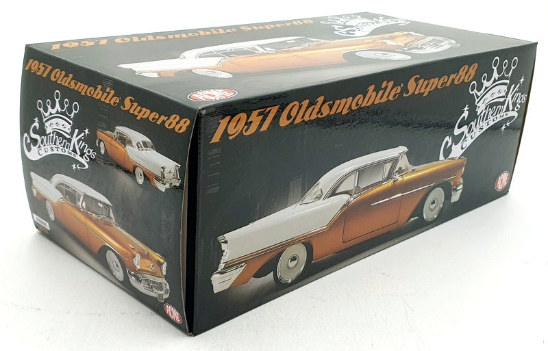 Acme 1/18 Scale Diecast A1808006 - 1957 Oldsmobile Super 88 - Gold/White