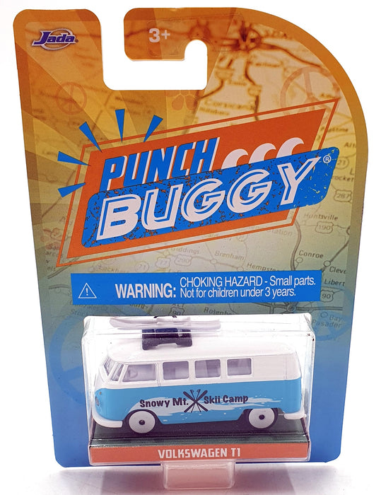 Jada Toys 1/64 Scale 100426B - Volkswagen T1 Snowy Mt Ski Camp - Blue/White