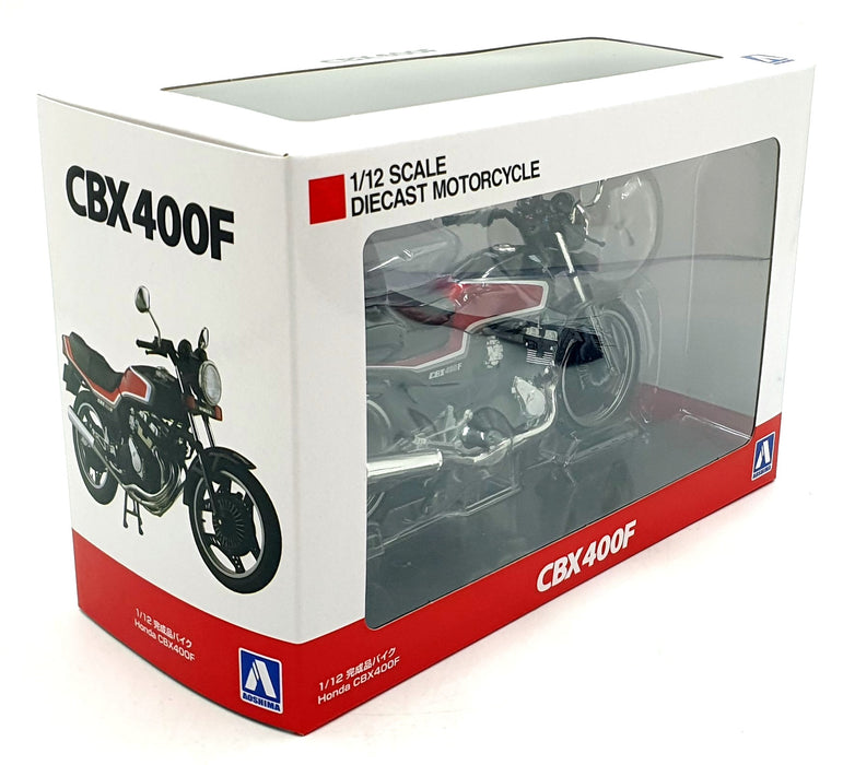 Aoshima 1/12 Scale 11199-4200 - Honda CBX400F Motorbike - Red