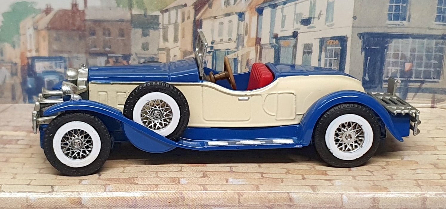 Matchbox Appx 10cm Long Diecast Y-14 - 1931 Stutz Bearcat - Blue/Cream