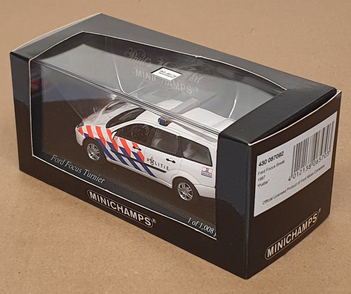Minichamps 1/43 Scale 430 087092 - 1997 Ford Focus Break Politie