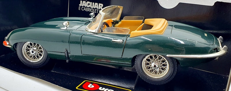 Burago 1/18 Scale Diecast 3026 - 1961 Jaguar E Type Cabriolet - Green