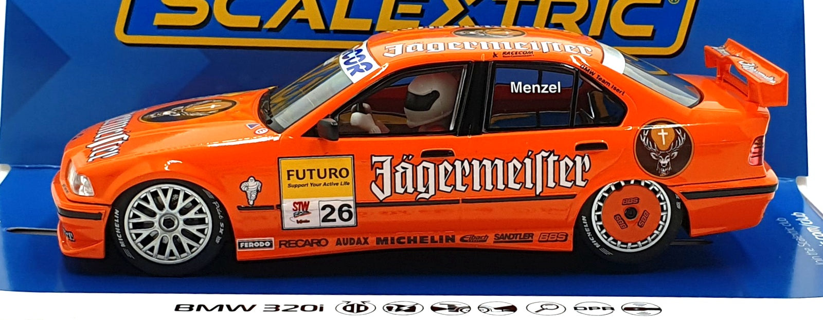 Scalextric 1/32 Scale Slotcar C4624 - BMW 320i #26