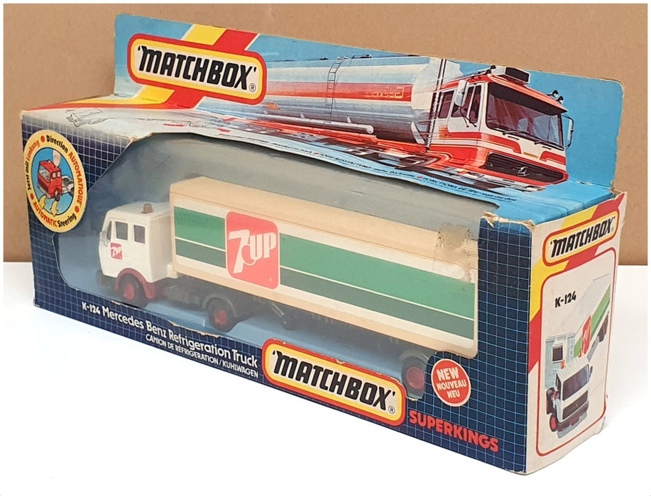 Matchbox Appx 27cm Long K-124 - Mercedes Benz Fridge Truck (7UP) White