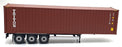 Solido 1/24 Scale S2400501 - 2021 Remorque Porte Container - Red