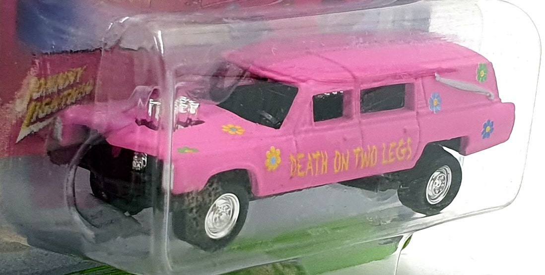 Johnny Lightning 1/64 JLSF021 Custom Haulin' Hearse #4 Demolition Derby - Pink