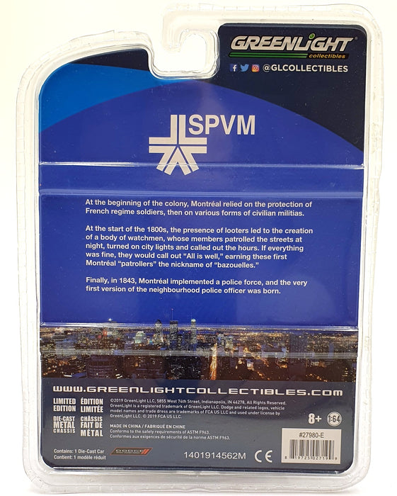 Greenlight 1/64 Scale 27980-E - 2018 Dodge Charger Pursuit