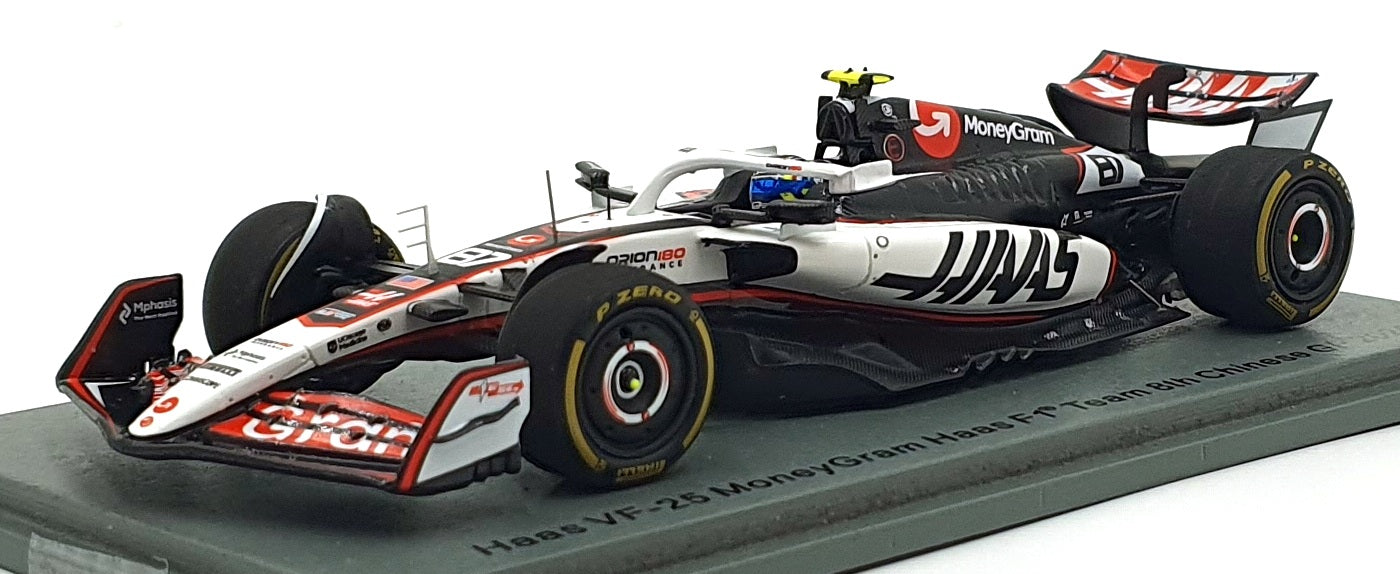 Spark 1/43 Scale S9587 - Haas VF-25 Money Gram F1 #87 8th Chinese GP 2025