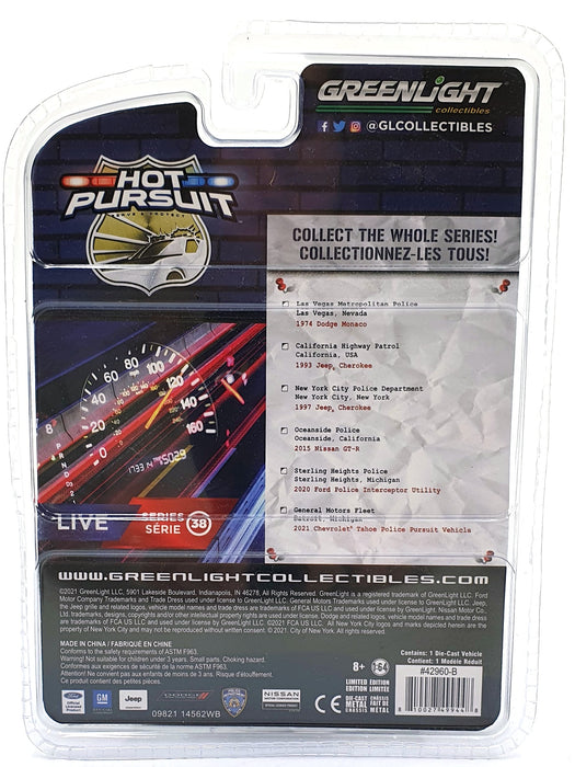 Greenlight 1/64 Scale 42960-B 1993 Jeep Cherokee Highway Control