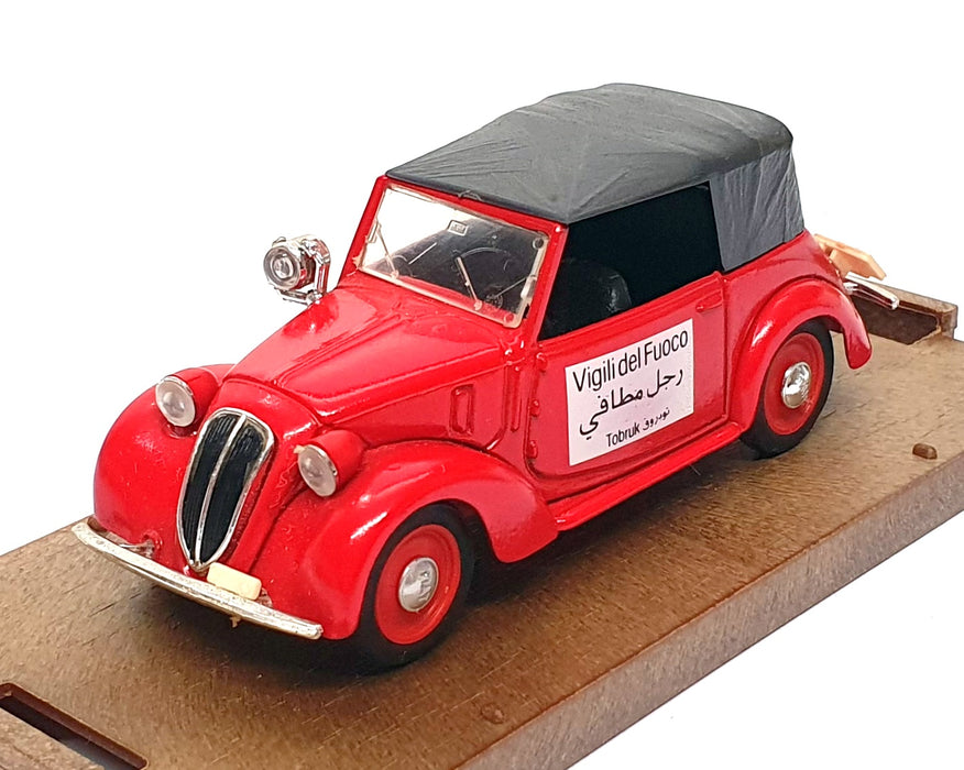 Brumm 1/43 Scale R84 - 1937-39 Fiat 508C 1100 Vigili Del Fuoco - Red