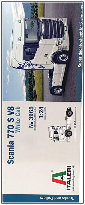 Italeri 1/24 Scale Unbuilt Kit 3965 - Scania 770 S V8 "White Cab" Truck
