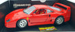 Burago 1/18 Scale Diecast Car 3032 - Ferrari F40 1987 - Red
