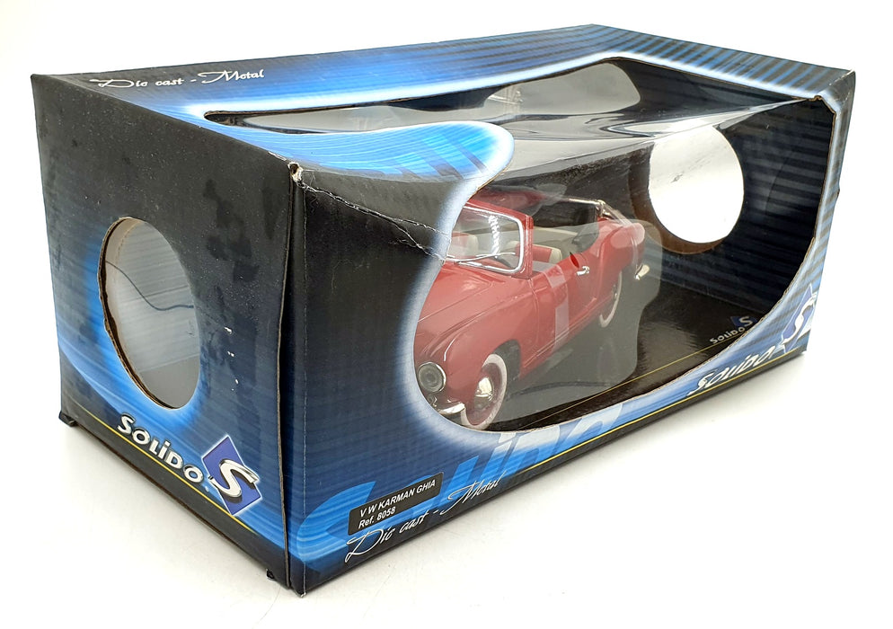 Solido 1/18 Scale Diecast 8058 - VW Karman Ghia - Red