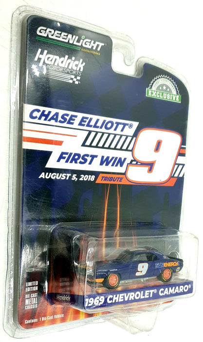 Greenlight 1/64 Scale 30494 - 1969 Chevrolet Camaro #9 Elliott 1st Win Tribute