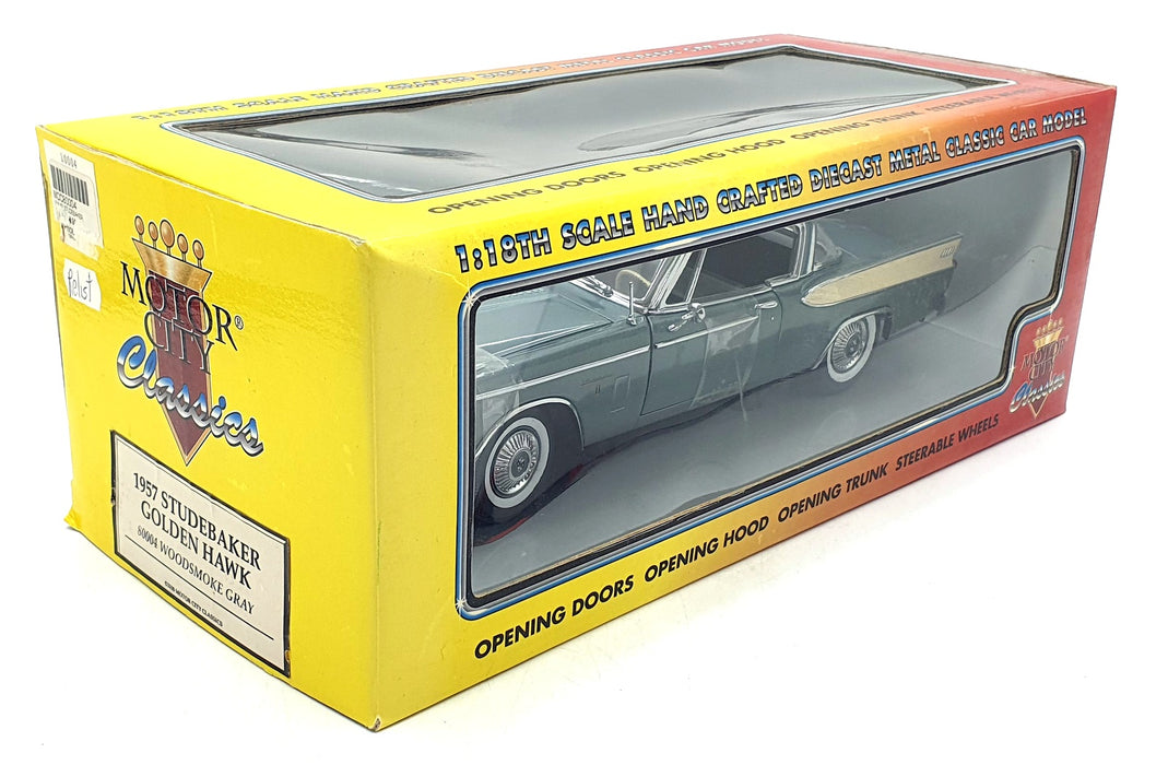 Motor City Classics 1/18 Scale Diecast 80004 - 1957 Studebaker Golden Hawk Grey