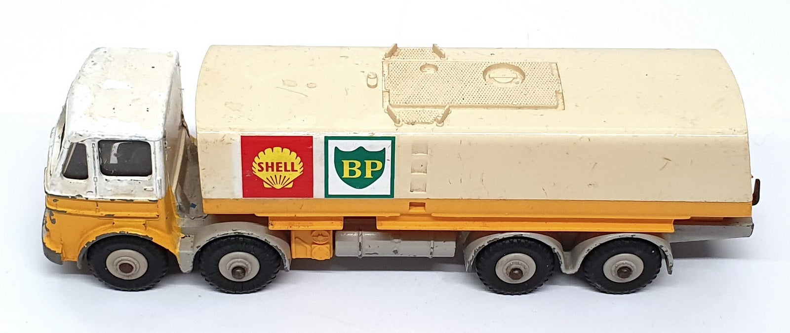 Dinky Supertoys Original Diecast 944 Leyland Shell BP Fuel Tanker - White/Yellow