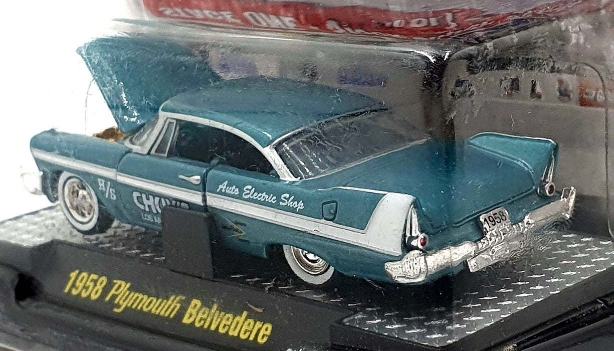 Castline M2 Machines 1/64 Scale 09-12 - 1958 Plymouth Belvedere - Met. Green