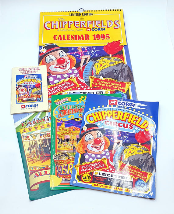 Corgi Chipperfields Collection 1995 Calendar And Fairground Promotional Booklets