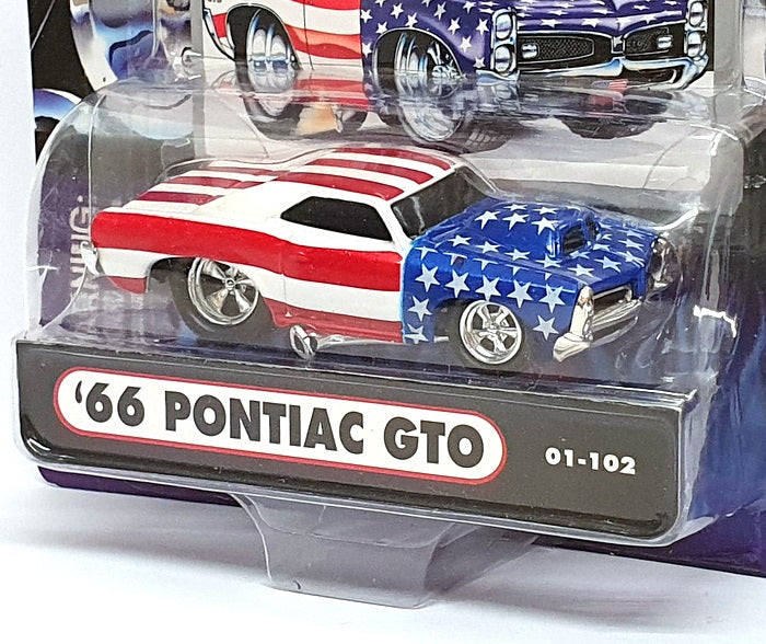 Muscle Machines 1/64 Scale 71151 01-102 - 1966 Pontiac GTO - Stars & Stripes