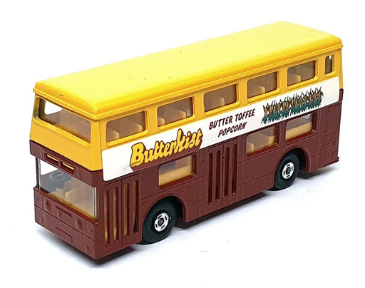 Matchbox 12cm Long Diecast K-15 - Daimler Bus Butterkist - Yellow/Brown