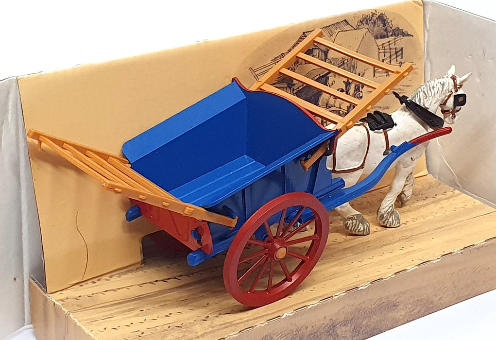 Britains 1/32 Scale 9499 - Tumbrel Cart And Horse - Blue/White