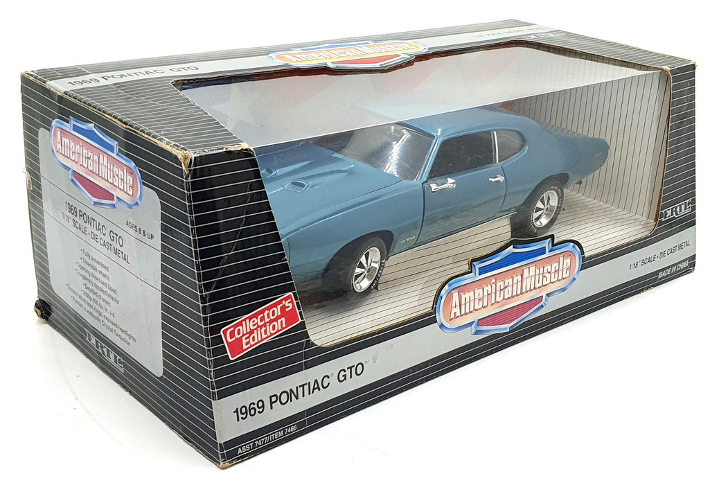 Ertl 1/18 Scale Diecast 7466 - 1969 Pontiac GTO - Blue