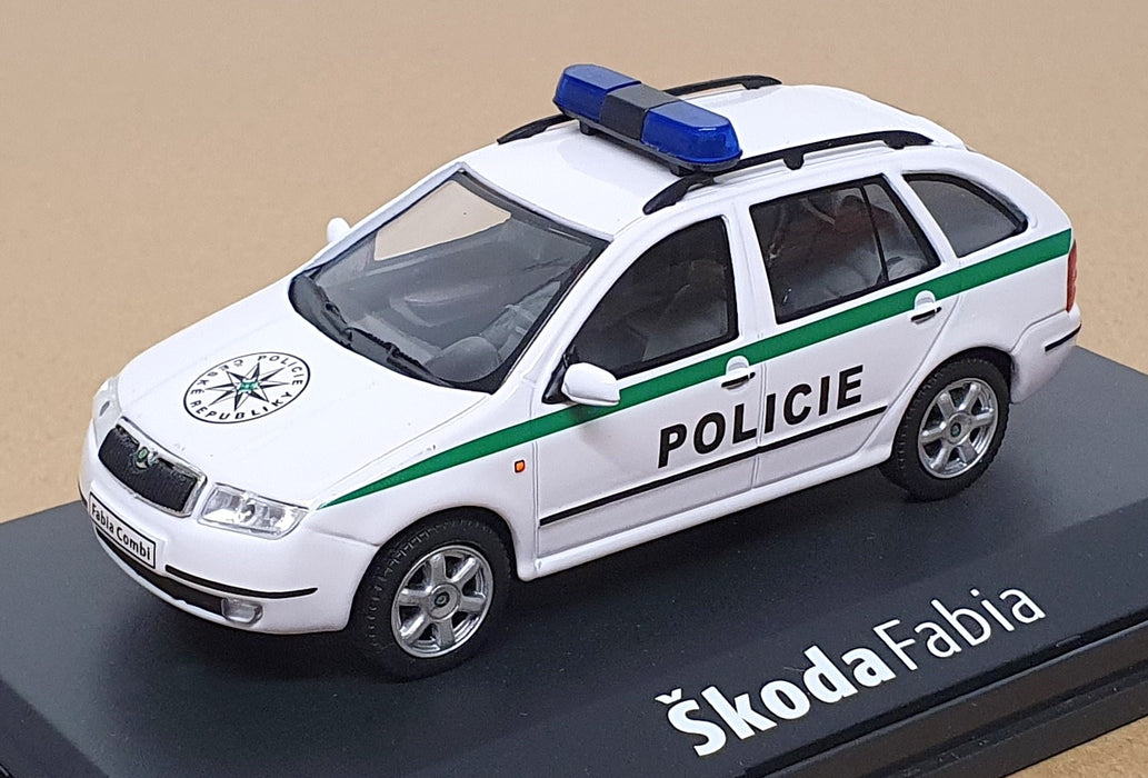 Abrex 1/43 Scale 143ABX004XA - Skoda Fabia Combi Czech Policie - White