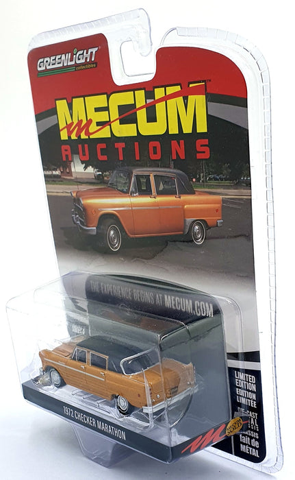 Greenlight 1/64 Scale 37190-F - 1972 Checker Marathon - Met. Orange