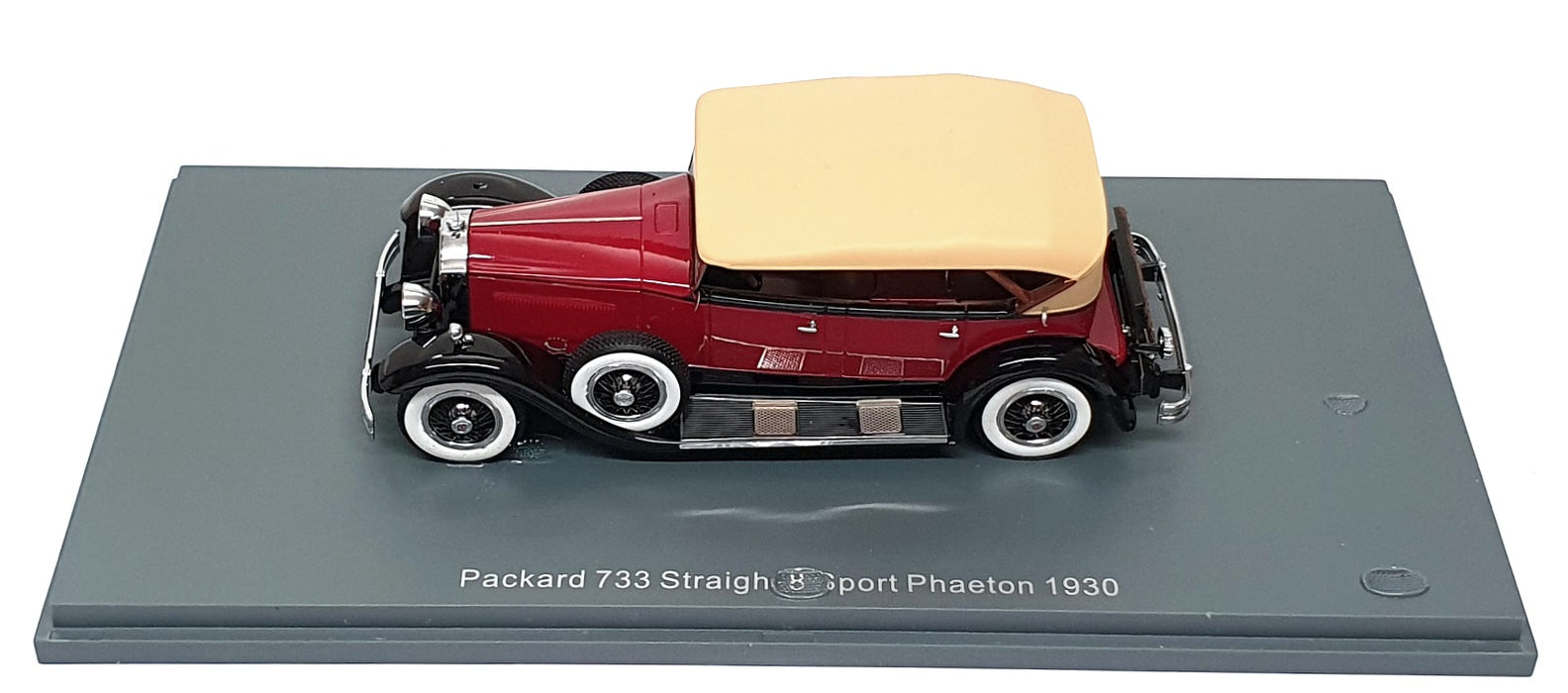 Neo 1/43 Scale NEO44630 - 1930 Packard 733 Std. 8 Sport Phaeton - Dk. Red