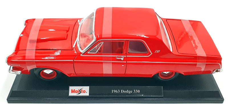Maisto 1/18 Scale Diecast 46629 - 1963 Dodge 330 - Red