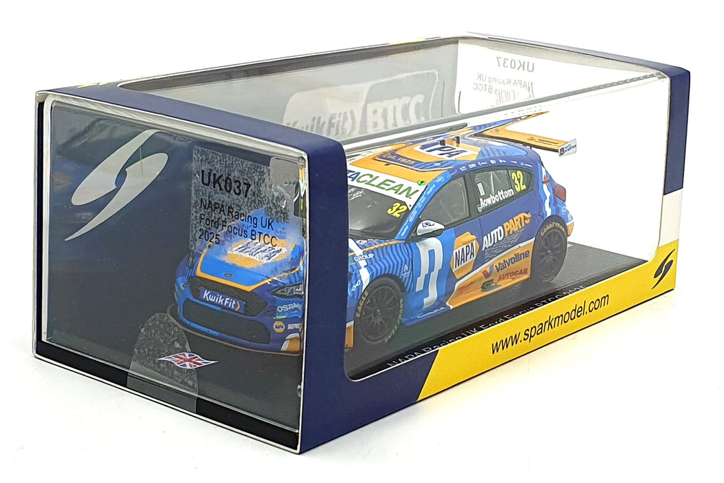 Spark 1/43 Scale UK037 - NAPA Racing UK Ford Focus #32 BTCC 2025