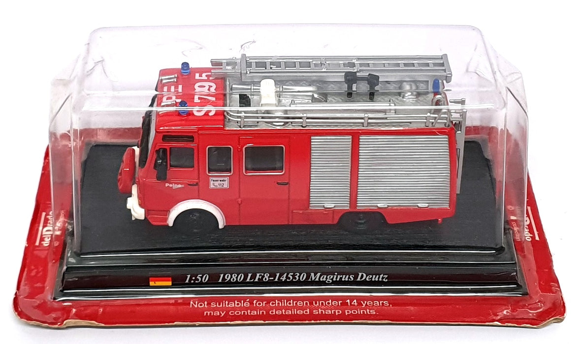 Del Prado 1/50 Scale FEN72 - 1980 Magirus Deutz LF8-14530 Fire Engine - Red