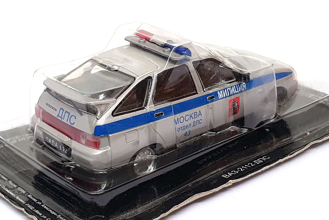 Altaya 1/43 Scale SOV06F - Russian VAZ 2112 Traffic Police Car - Silver