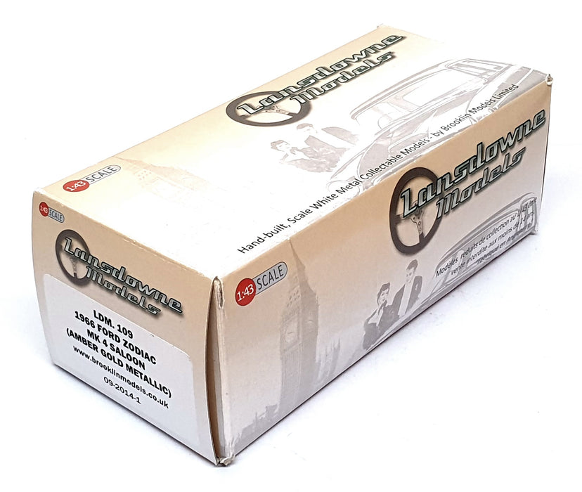 Lansdowne Models 1/43 Scale LDM109 - 1966 Ford Zodiac Mk4 Sal. - Met. Amber Gold