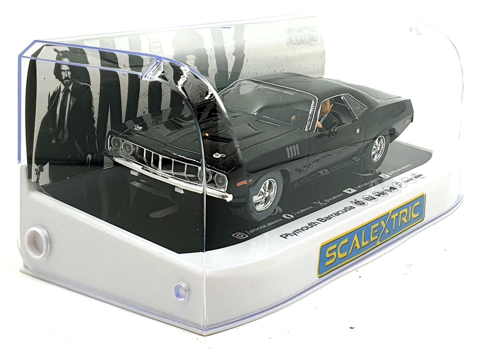 Scalextric 1/32 Scale Slotcar C4595 - Plymouth Barracuda - Wick