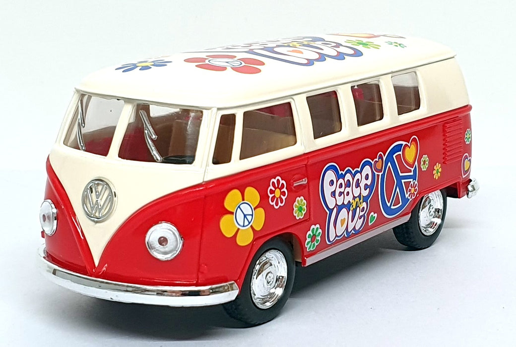 Kinsmart 1/32 Scale Pull Back & Go TY4226 - 1962 Volkswagen Classical Bus - Red