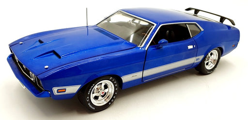 Auto World 1/18 Scale AMM1323/06 - 1973 Ford Mustang Mach 1 - Blue